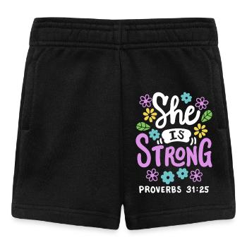 Christlich Glaube Bibelvers - Baby Shorts - Schwarz - Vorne