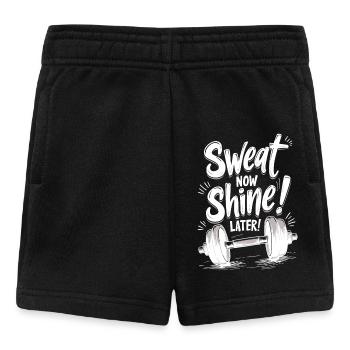 Transpirez maintenant, brillez plus tard ! Citation de motivation de salle de sport - Short Bébé - noir - Devant