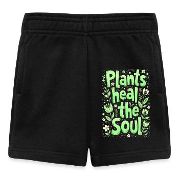 LES PLANTES GUÉRISSENT L’ÂME - Short Bébé - noir - Devant