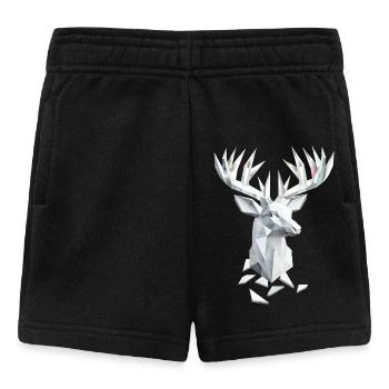 Geometric deer head – nature and elegance - Baby Shorts - black - Front