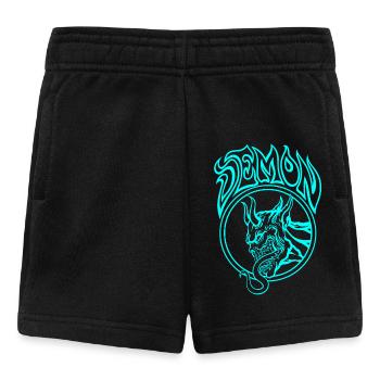 BLAUER Dämon – Höllische Strichzeichnung Illustration - Baby Shorts - Schwarz - Vorne