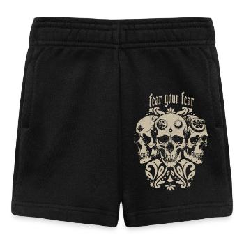 Drei Skulls - Baby Shorts - Schwarz - Vorne