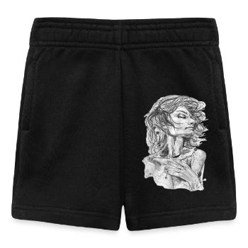 Air black and white drawing carographic - Baby Shorts - black - Front