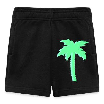 Mint Palme im Neonlook - Baby Shorts - Schwarz - Vorne