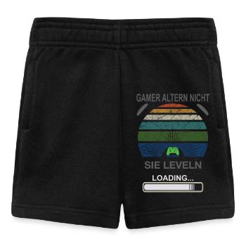 Gamer Leveling Chargement Rétro Sunburst - Short Bébé - noir - Devant