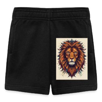 Lion portrait in the magic of colors - Baby Shorts - black - Front