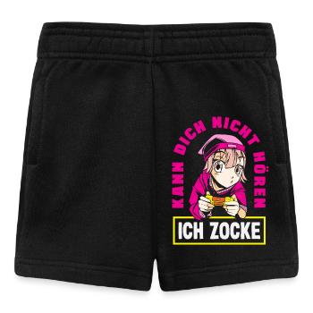Kann dich nicht hören – ich zocke - Baby Shorts - Schwarz - Vorne