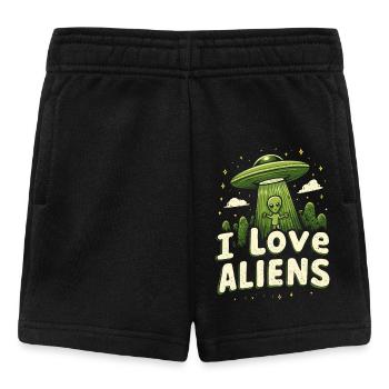 J’adore les extraterrestres - Short Bébé - noir - Devant