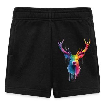 Hirsch Reh Geweih - Baby Shorts - Schwarz - Vorne