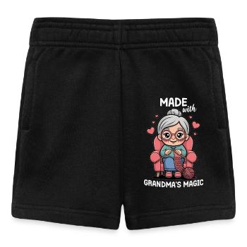 Granny Knitting - Baby Shorts - black - Front