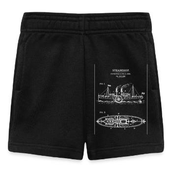 Steamboat Blueprint Steamship - Baby Shorts - black - Front