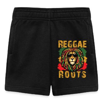 Lion Reggae Roots Rasta Vibe - Short Bébé - noir - Devant