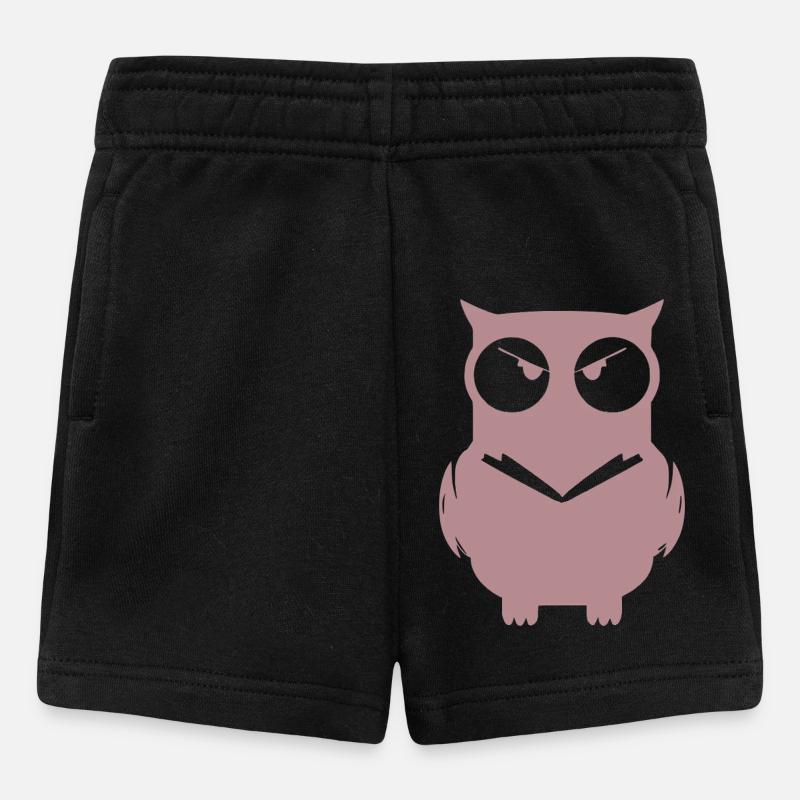 Angry Owl Minimal - Baby Shorts - Schwarz