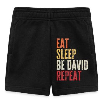 Mange, dors sois David Répète le nom rétro - Short Bébé - noir - Devant