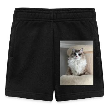 Fluffy Cat King - Baby Shorts - black - Front