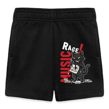 Music Rage Cat Notenblatt Humor - Baby Shorts - Schwarz - Vorne