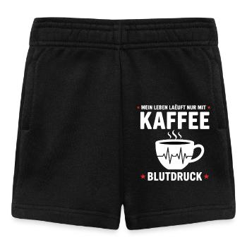 Kaffee Blutdruck Lustiges Mein Leben Läuft kaffee - Baby Shorts - black - Front