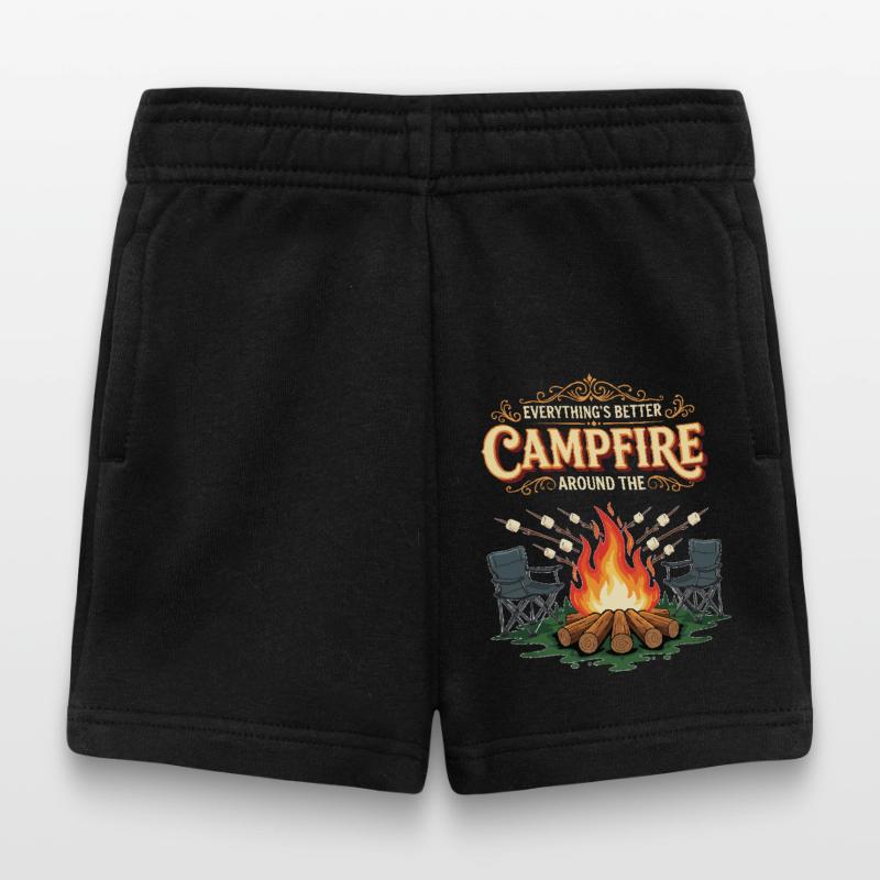 Campfire Marshmallow Everything's Better Campground Baby Shorts
