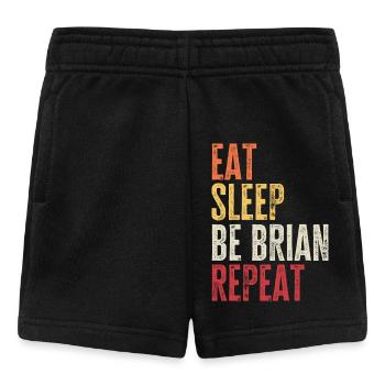 Iss, schlaf, sei Brian, wiederhole Retro-Name - Baby Shorts - Schwarz - Vorne