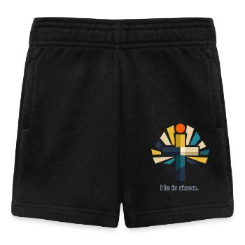 Resurrection He is Risen Easter Jesus - Baby Shorts - black - Front
