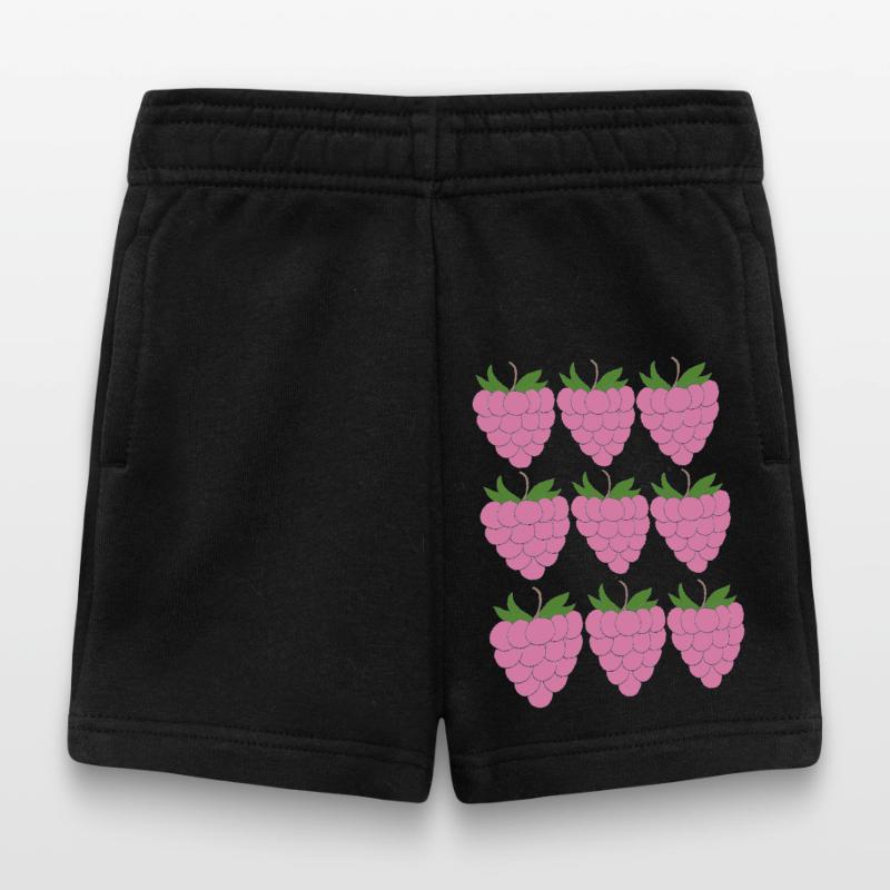 Raspberry Grid Pattern Baby Shorts