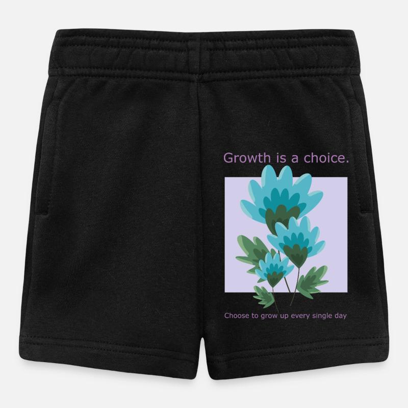 Growth is a choice - Baby Shorts - black