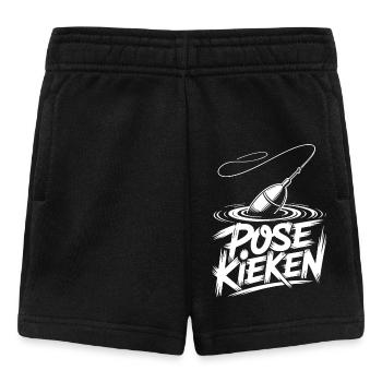 Fishing Saying Pose - Baby Shorts - black - Front