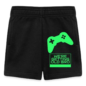 We're getting older, brother gamer - Baby Shorts - black - Front