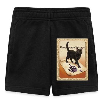 Ich habe dir einen Brief geschrieben, Katze - Baby Shorts - Schwarz - Vorne