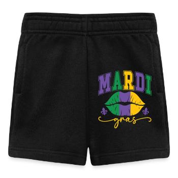 Lèvres Mardi Gras - Short Bébé - noir - Devant