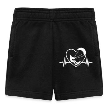 Kitesurfen Kitesurfer Herz Leidenschaft - Baby Shorts - Schwarz - Vorne