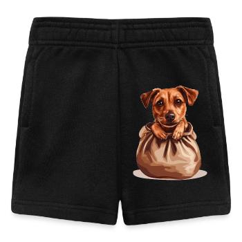 Pocket Pup – Dein treuer Begleiter im Beutel - Baby Shorts - Schwarz - Vorne