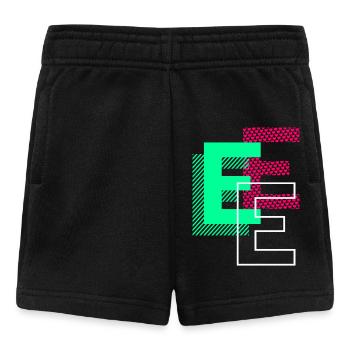 Lettre Initiale E Design Cadeau - Short Bébé - noir - Devant
