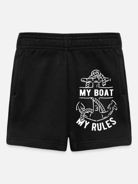 My Boat My Rules II - Capitaine Boating Lover - Short Bébé - noir