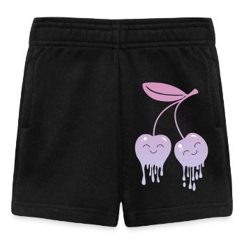 Cerises fondantes Kawaii - Short Bébé - noir - Devant