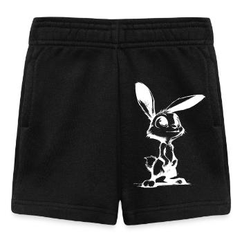 Cute bunny with big eyes and ears - Baby Shorts - black - Front