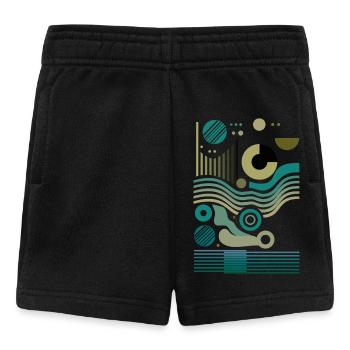 Design "Fractal Pulse" - Baby Shorts - Schwarz - Vorne