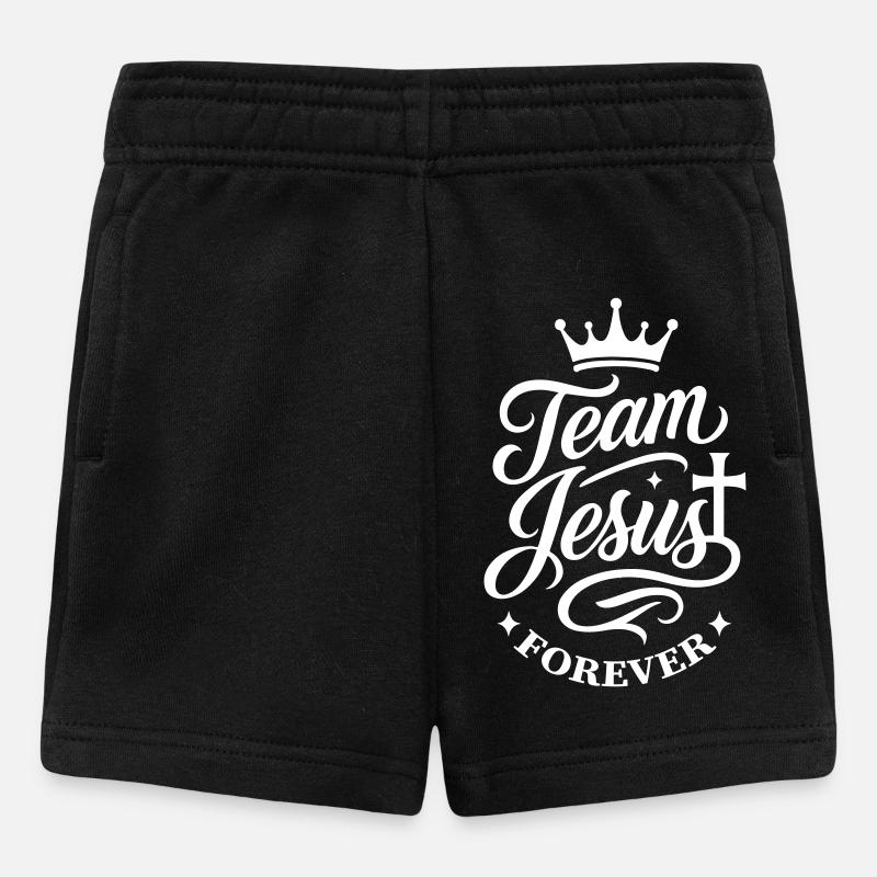 Team Jesus Spruch - Baby Shorts - Schwarz