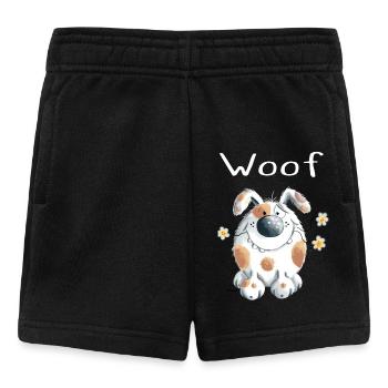 Woof Dog With Flowers - Dogs - Gift - Baby Shorts - black - Front