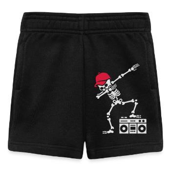 Dab dabbing skeleton boombox - Ghetto blaster - Short Bébé - noir - Devant