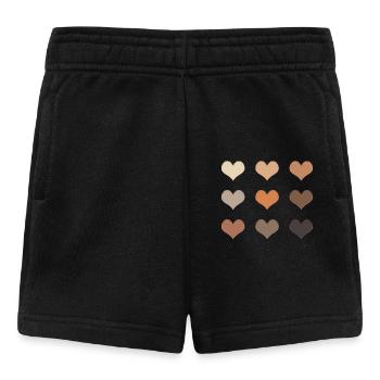 Neuf cœurs terreux - Short Bébé - noir - Devant