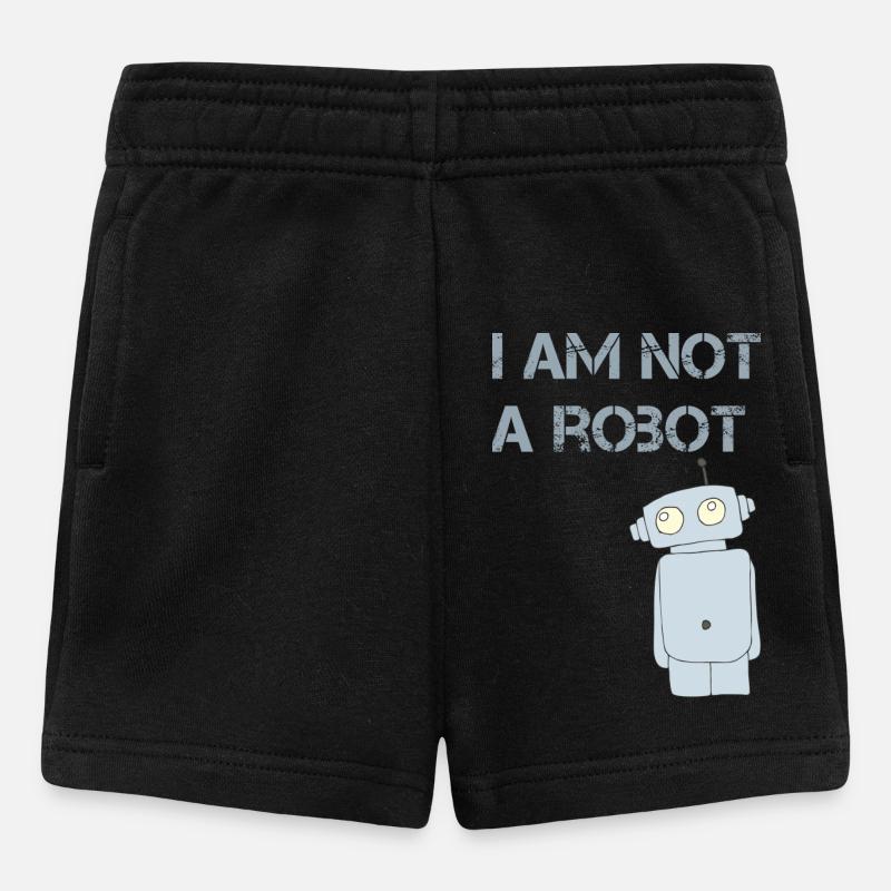 i am not a robot - Baby Shorts - Schwarz