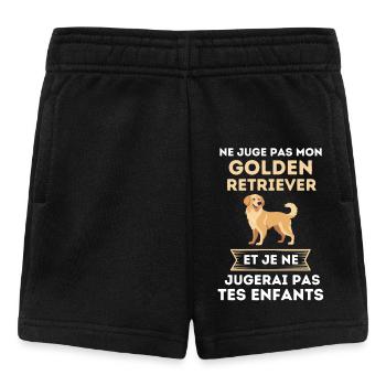 ne juge pas golden retriever 1 - Short Bébé - noir - Devant