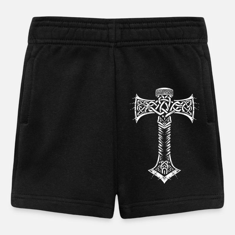 Mjöllnir Viking symbol - Baby Shorts - black