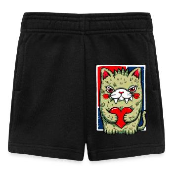 Chat fou - Short Bébé - noir - Devant