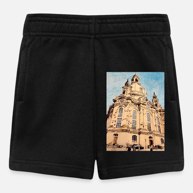 Frauenkirche zu Dresden - Baby Shorts - Schwarz