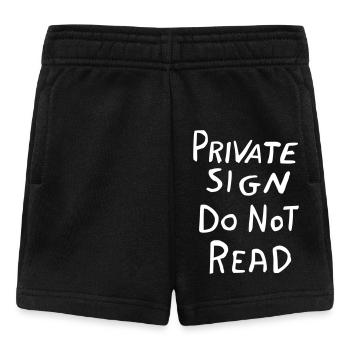 Private Sign – Witziges Privatschild Design - Baby Shorts - Schwarz - Vorne