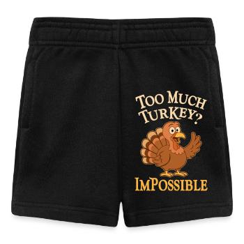 Too much Turkey THANKSGIVING - Baby Shorts - black - Front