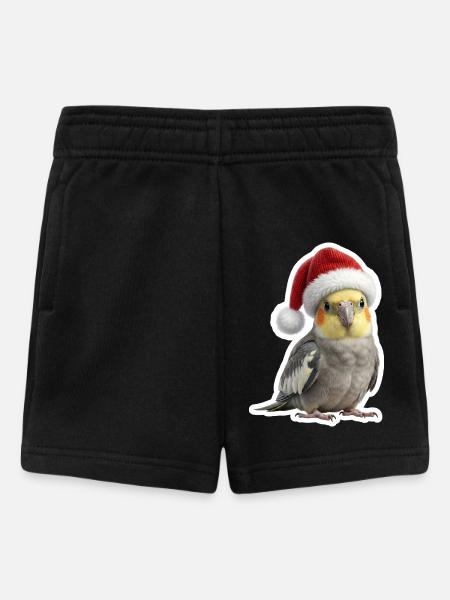 Froehlicher Nymphensittich feiert mit - Baby Shorts - Schwarz
