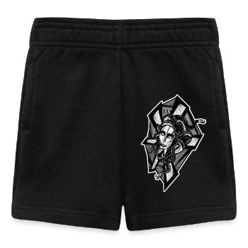 Schwarz-weißes Gorgon-Design Nr. 9 - Baby Shorts - Schwarz - Vorne